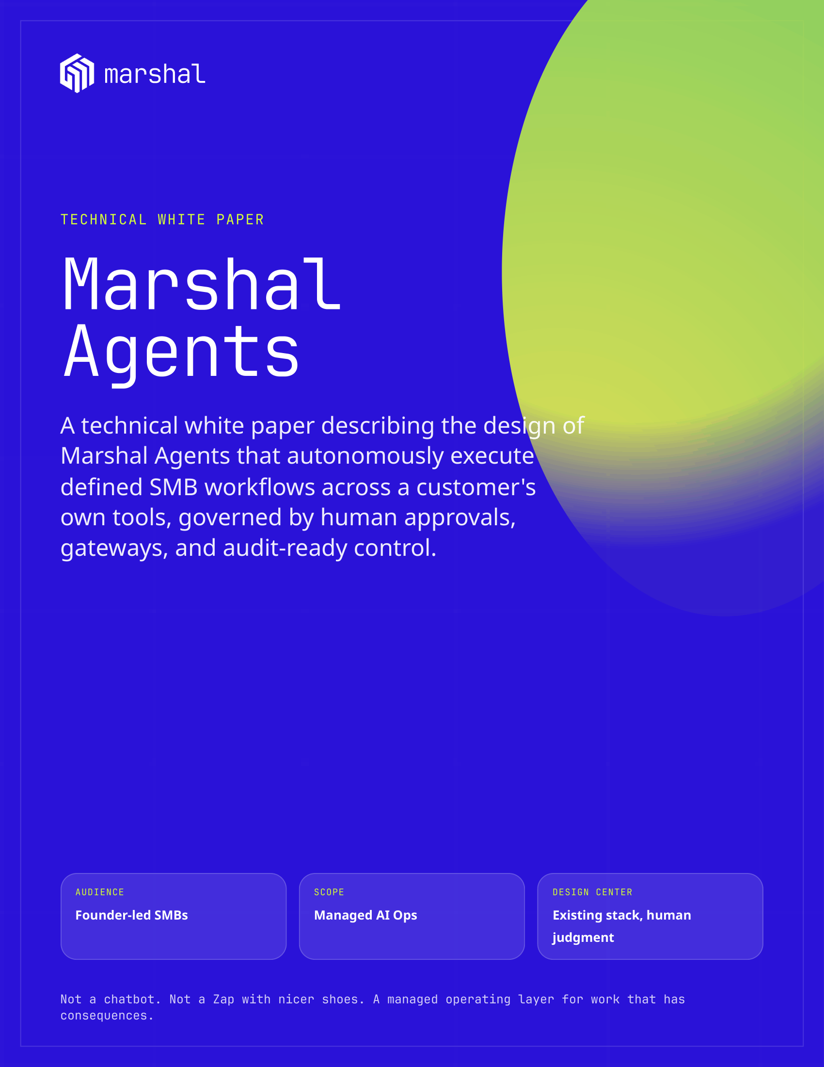 Cover of the Marshal Agents technical white paper